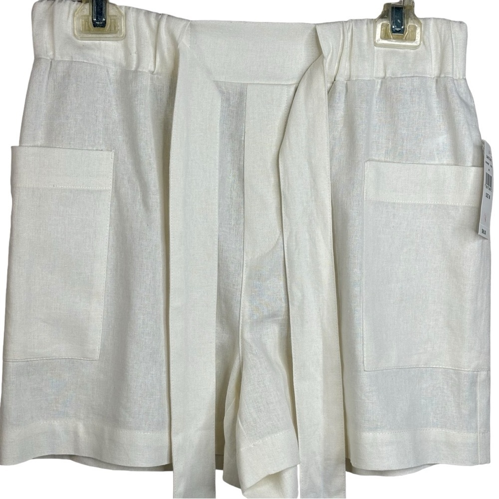 Sanctuary Size M Ivory Loose Casual Fit, Pockets, Tie Knot Belt, & Elastic Waist
